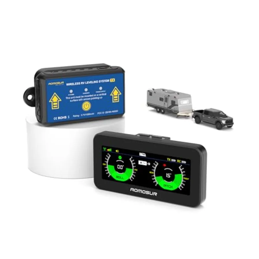 Wireless RV Leveling System Off-Road Inclinometer Dual-Mode Vehicle Angle Monitoring, Smart Electronic Camper Leveler, Automati
Wireless RV Leveling System Off-Road Inclinometer Dual-Mode Vehicle Angle Monitoring, Smart Electronic Camper Leveler, Automati