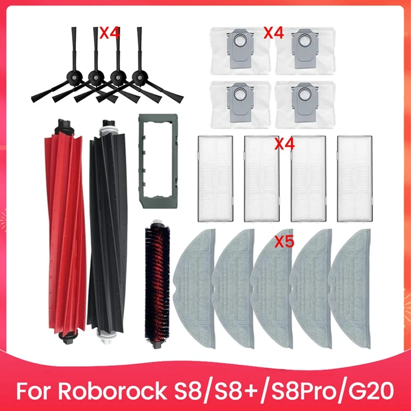 21PCS Brush Mop Cloth Dust Bag And Filter Kit For Roborock S8 S8+ S8pro G20 Vacuum Cleaner Accessories Replacement Parts
21PCS Brush Mop Cloth Dust Bag And Filter Kit For Roborock S8 S8+ S8pro G20 Vacuum Cleaner Accessories Replacement Parts