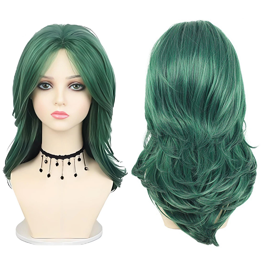 19-дюймовый темно-зеленый многослойный волнистый синтетический парик, имитирующий натуральные волосы, подходит для женщин, для Хэллоуина, на каждый день, для вечеринок, косплея, пушистый, термостойкий
19-дюймовый темно-зеленый многослойный волнистый синтетический парик, имитирующий натуральные волосы, подходит для женщин, для Хэллоуина, на каждый день, для вечеринок, косплея, пушистый, термостойкий