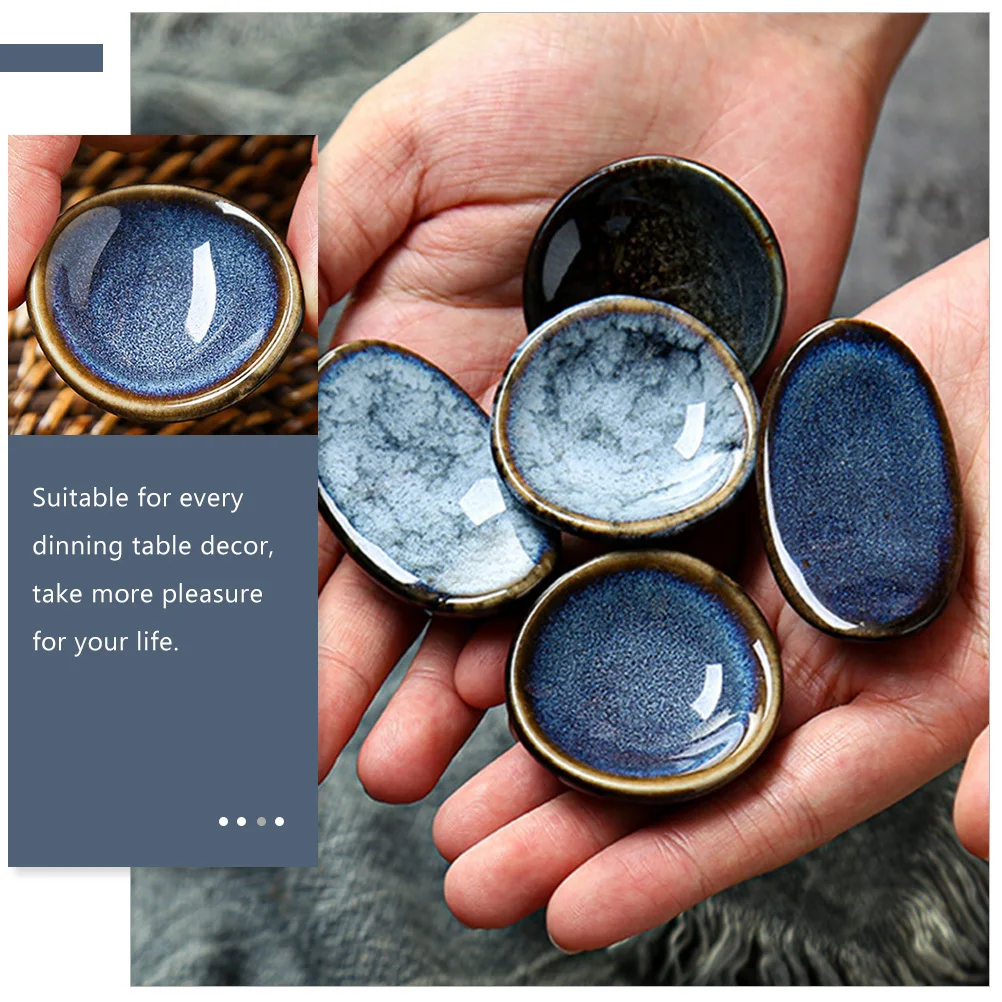 6Pcs Chopstick Holders Japanese Style Elegant Tableware Rests for Spoon Forks Ceramic Decorative Racks Home Dining Party Wedding