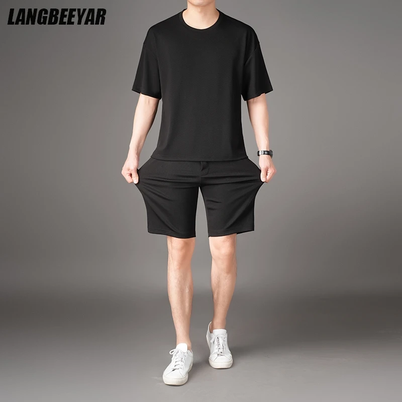 (T-Shirt+Pan) 95% Cotton Anti-wrinkle New Summer Brand Casual Fashion Slim Fit Breathable Short 2 Piece Sets Suit Outfit
(T-Shirt+Pan) 95% Cotton Anti-wrinkle New Summer Brand Casual Fashion Slim Fit Breathable Short 2 Piece Sets Suit Outfit