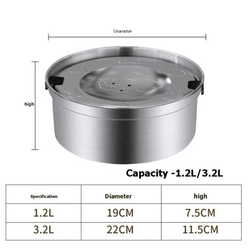 AT43-Floating Anti-Splash Design Stainless Steel For Dogs And Cats Pet Water Bowl, Large Capacity
AT43-Floating Anti-Splash Design Stainless Steel For Dogs And Cats Pet Water Bowl, Large Capacity