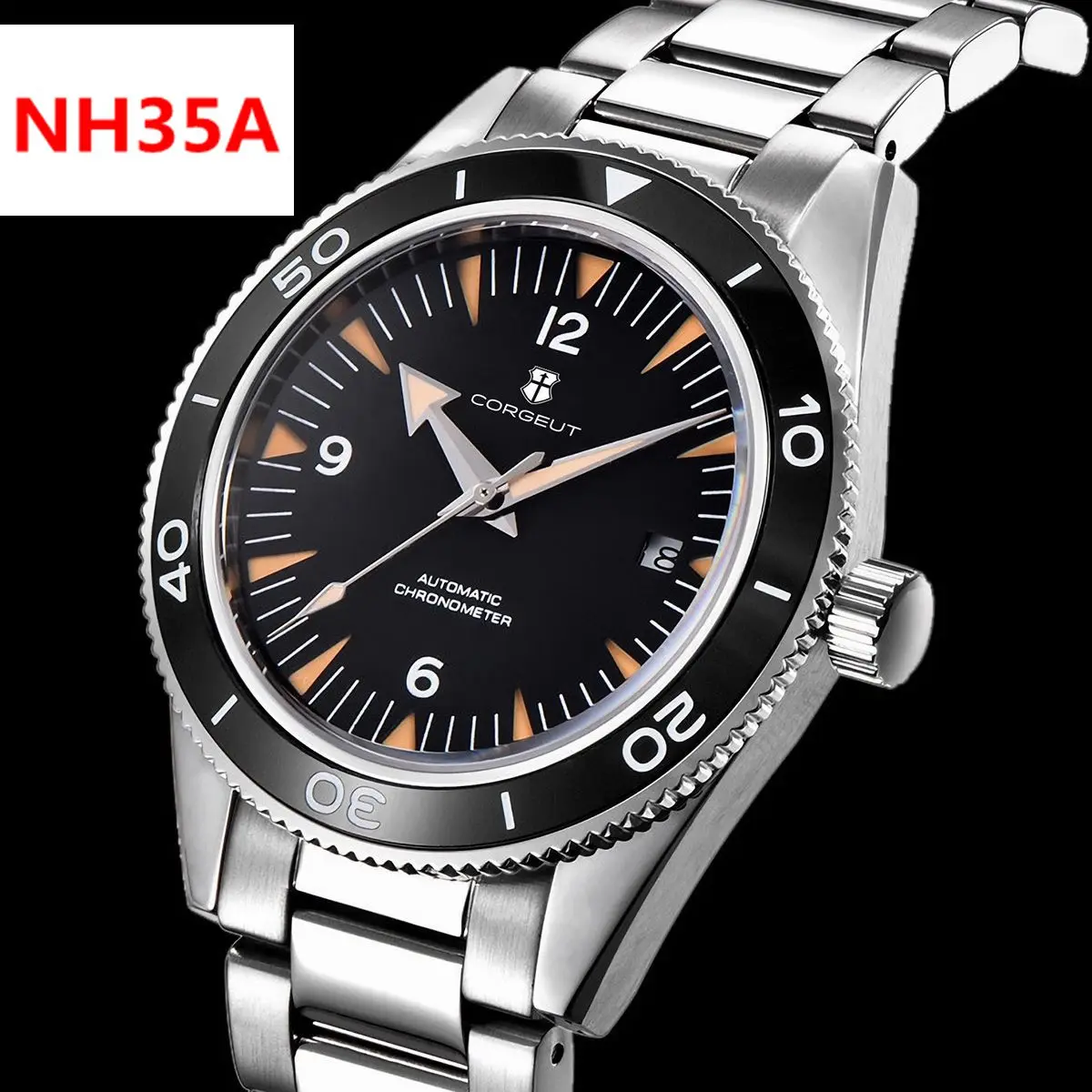 Ceramic Bezel 100 Waterproof Luxury Corgeut Watch Men 41mm Sapphire Mechanical Clock Diver Military NH35 Automatic Wristwatches
Ceramic Bezel 100 Waterproof Luxury Corgeut Watch Men 41mm Sapphire Mechanical Clock Diver Military NH35 Automatic Wristwatches
