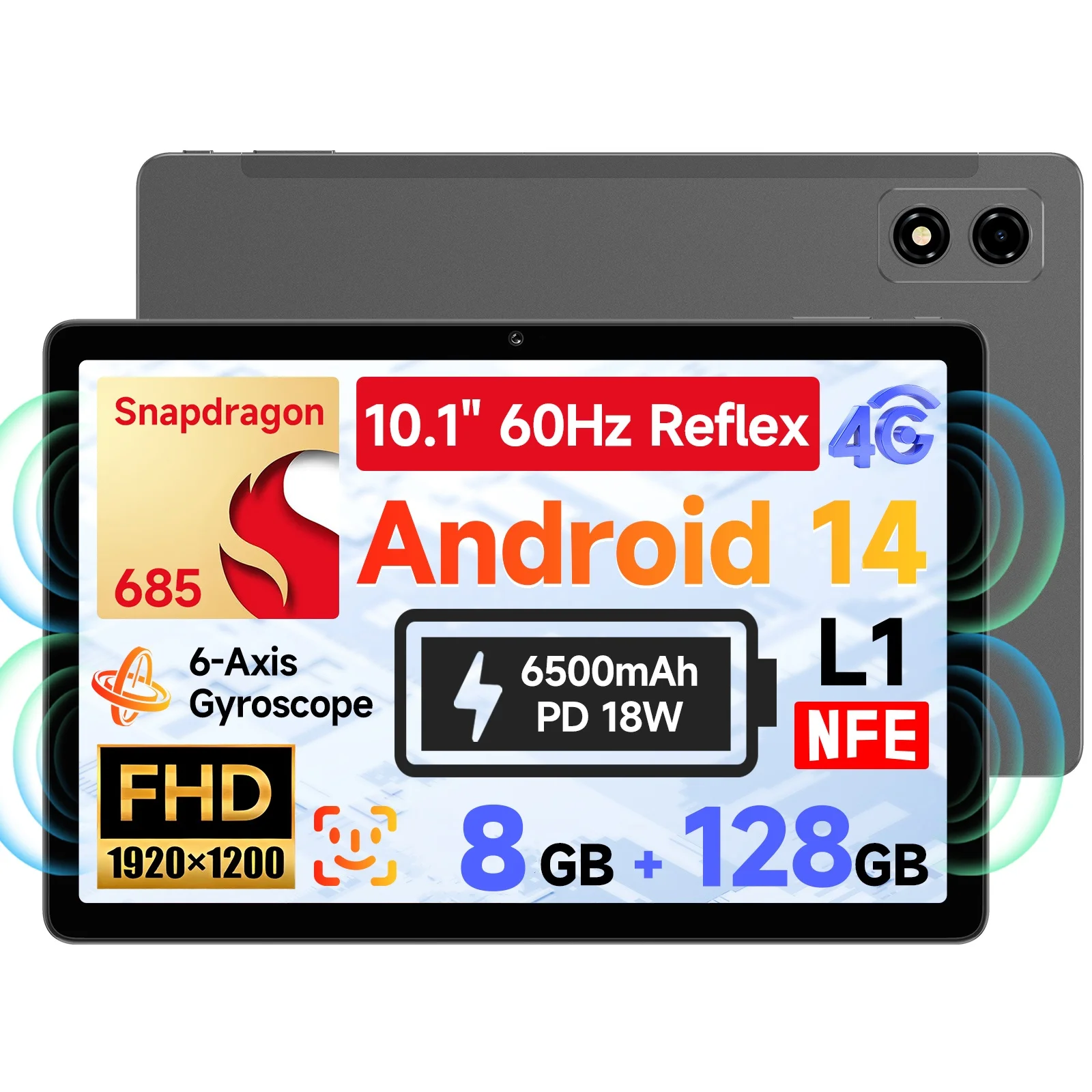 BNCF Bpad 10 Pro 10,1-дюймовый планшет 8 ГБ (12 ГБ виртуальной оперативной памяти) + 128 ГБ Snapdragon 685 Android 14 IPS 1920x1200 Widevine L1 4G-LTE 6500 мАч
BNCF Bpad 10 Pro 10,1-дюймовый планшет 8 ГБ (12 ГБ виртуальной оперативной памяти) + 128 ГБ Snapdragon 685 Android 14 IPS 1920x1200 Widevine L1 4G-LTE 6500 мАч