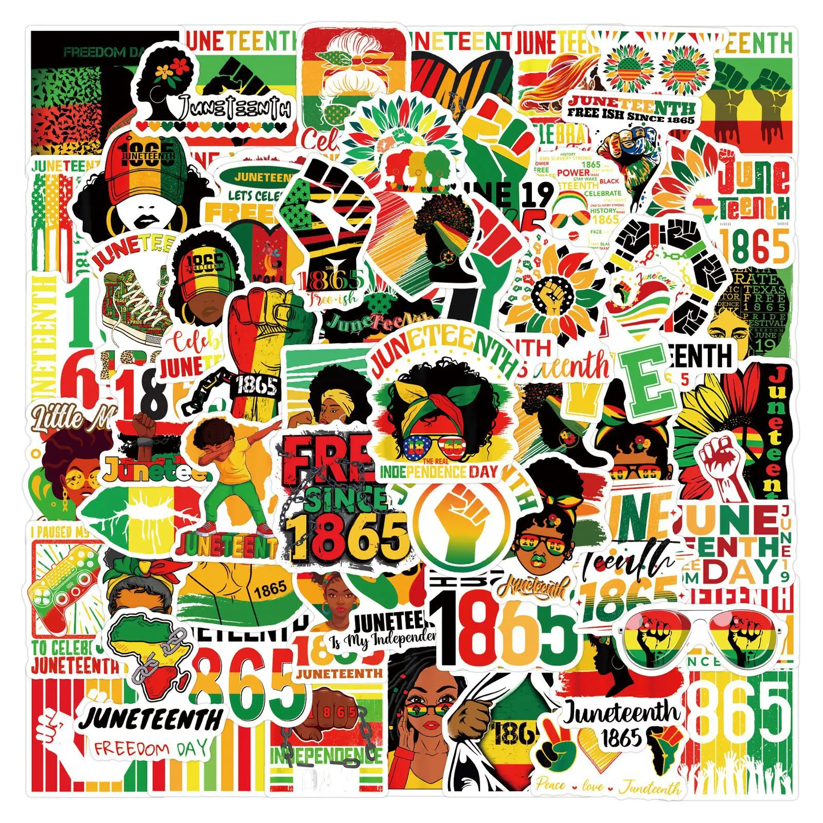 10/55/110PCS Black Juneteenth Graffiti Sticker Personalized Cartoon Creative Decorative Scooter Suitcase Notebook Decal Toys
10/55/110PCS Black Juneteenth Graffiti Sticker Personalized Cartoon Creative Decorative Scooter Suitcase Notebook Decal Toys