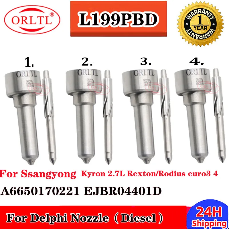4PCS A6650170221 EJBR04401D L199PRD Diesel Fuel Injector Nozzle L199PBD For Ssangyong Kyron 2.7L Rexton 2.7L Rodius 2.7L Stavic
4PCS A6650170221 EJBR04401D L199PRD Diesel Fuel Injector Nozzle L199PBD For Ssangyong Kyron 2.7L Rexton 2.7L Rodius 2.7L Stavic