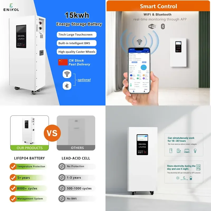 【CHIMU HOME】 5/10/15kWh Floor-Standing LiFePO4 Battery 48/51.2V
【CHIMU HOME】 5/10/15kWh Floor-Standing LiFePO4 Battery 48/51.2V