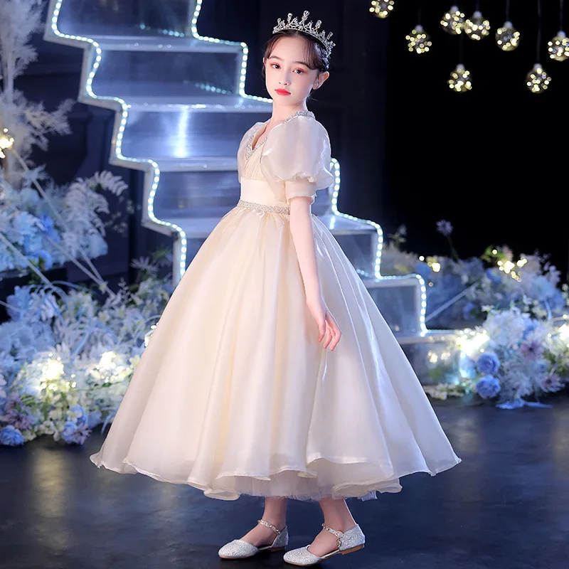 Children's Princess Dress2025Champagne Color High-end Piano Performance Dress for Girls, Fashionable Spring Hostess for Catwalk
Children's Princess Dress2025Champagne Color High-end Piano Performance Dress for Girls, Fashionable Spring Hostess for Catwalk