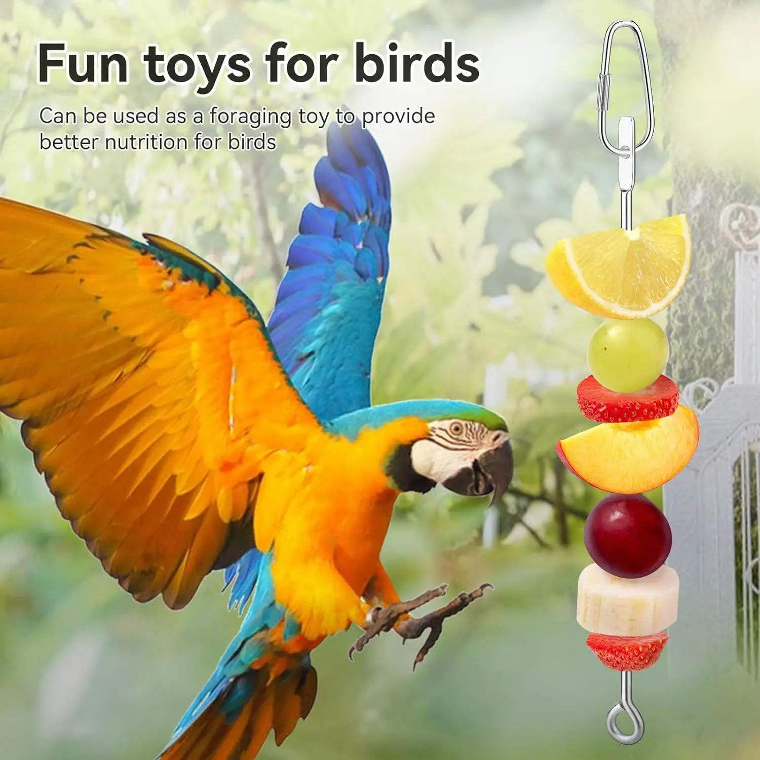 Durable Stainless Steel Foraging Feeder for Parrots – Easy Clean, Secure Fruit & Vegetable Spike for Healthy Bird Enrichment
Durable Stainless Steel Foraging Feeder for Parrots – Easy Clean, Secure Fruit & Vegetable Spike for Healthy Bird Enrichment