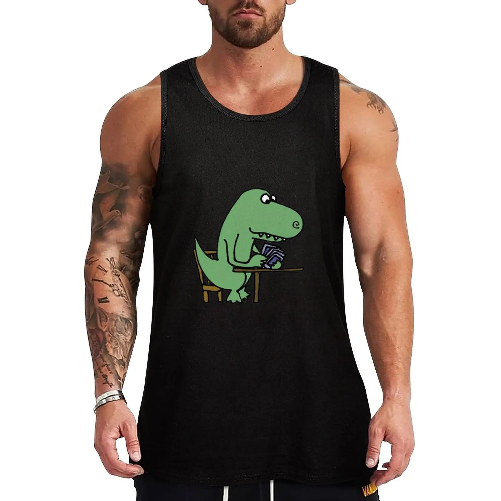 Funny T-Rex Dinosaur Playing Cards Tank Top man vest best selling products
Funny T-Rex Dinosaur Playing Cards Tank Top man vest best selling products