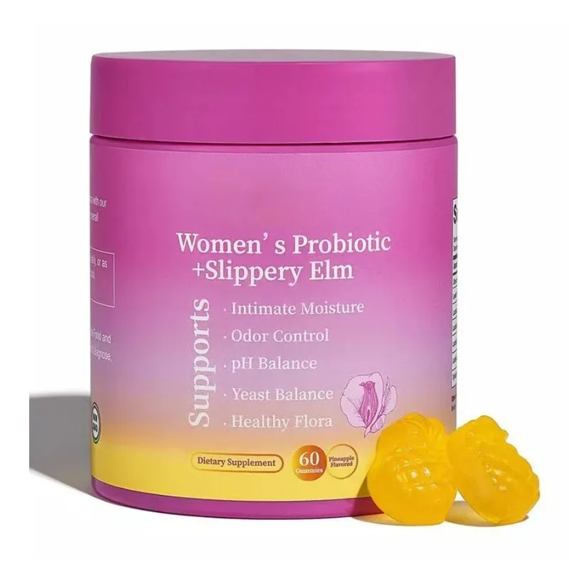 Pineapple Flavored Feminine Probiotics Gummies 60 Count with Slippery Elm for Women's pH Balance Gut Health And Immune System
Pineapple Flavored Feminine Probiotics Gummies 60 Count with Slippery Elm for Women's pH Balance Gut Health And Immune System