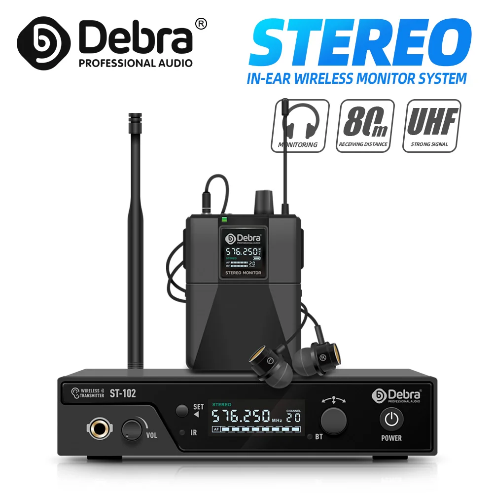 ST-102 Professional Stage In-Ear Monitoring System, Stereo/Mono Switching, Bluetooth UHF, Transmission Distance 80-300 meters
ST-102 Professional Stage In-Ear Monitoring System, Stereo/Mono Switching, Bluetooth UHF, Transmission Distance 80-300 meters