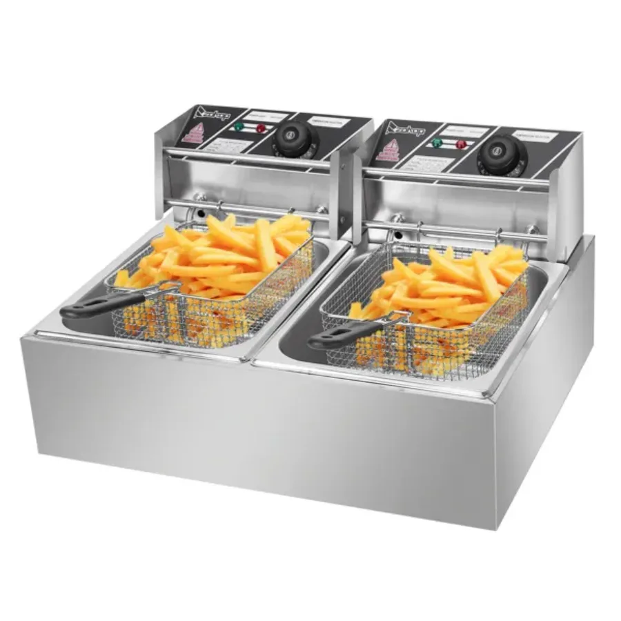 (Replace the old encoding 99495447)EH82 5000W MAX 110V 12.7QT/12L Stainless Steel Double Cylinder Electric Fryer US Plug 
(Replace the old encoding 99495447)EH82 5000W MAX 110V 12.7QT/12L Stainless Steel Double Cylinder Electric Fryer US Plug