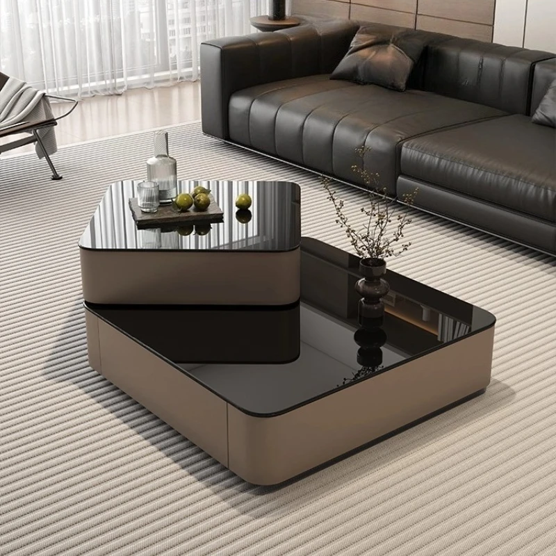 Italian Light Luxury Rotating Coffee Table Living Room Furniture Modern Minimalist Toughened Glass Square Tea Table Household
Italian Light Luxury Rotating Coffee Table Living Room Furniture Modern Minimalist Toughened Glass Square Tea Table Household