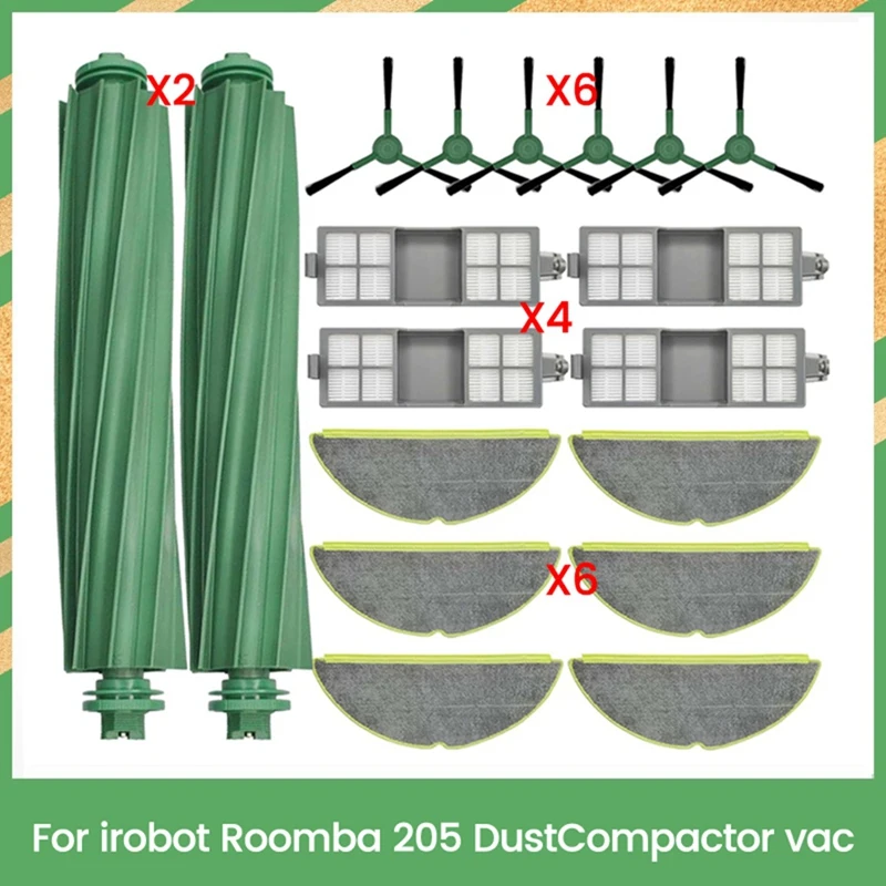 18 шт. для 205 DustCompactor Vac, детали робота-пылесоса, основная боковая щетка, фильтры Hepa, подушечки для швабры-A69M
18 шт. для 205 DustCompactor Vac, детали робота-пылесоса, основная боковая щетка, фильтры Hepa, подушечки для швабры-A69M