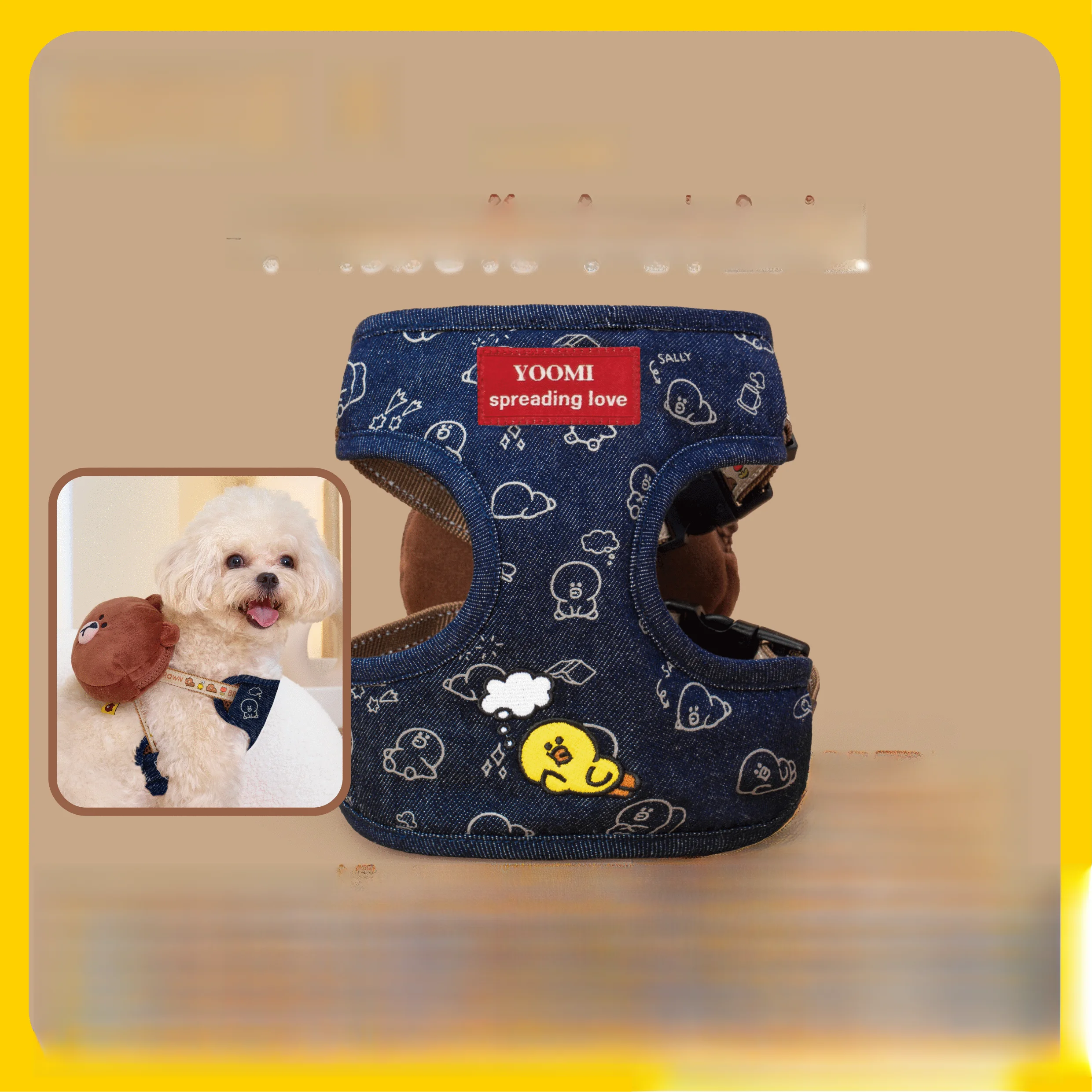 Yomi Linefriends Pet Dog Walking Harness Explosive Proof Running Leash Adjustable Vest Style Dog Leash for Cats And Dogs
Yomi Linefriends Pet Dog Walking Harness Explosive Proof Running Leash Adjustable Vest Style Dog Leash for Cats And Dogs