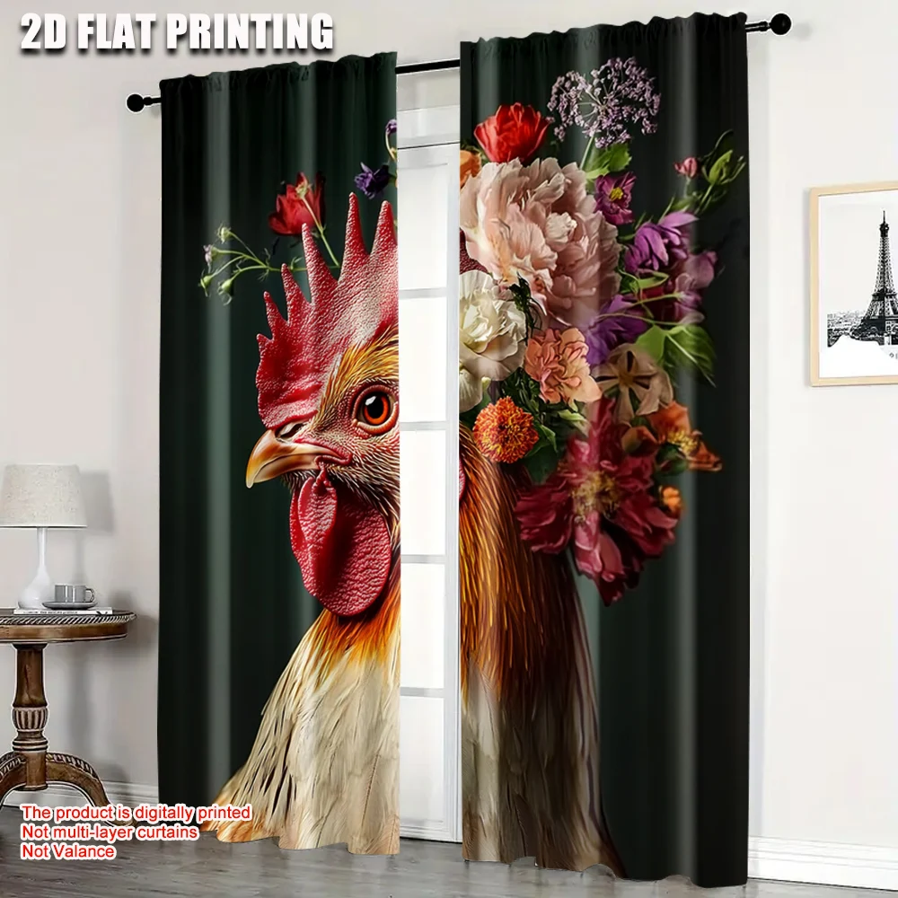 2pc, Party Window Curtains Rooster design 100% Polyester,Without Electricity Family Party Decoration for Room/bedroom/Window
2pc, Party Window Curtains Rooster design 100% Polyester,Without Electricity Family Party Decoration for Room/bedroom/Window