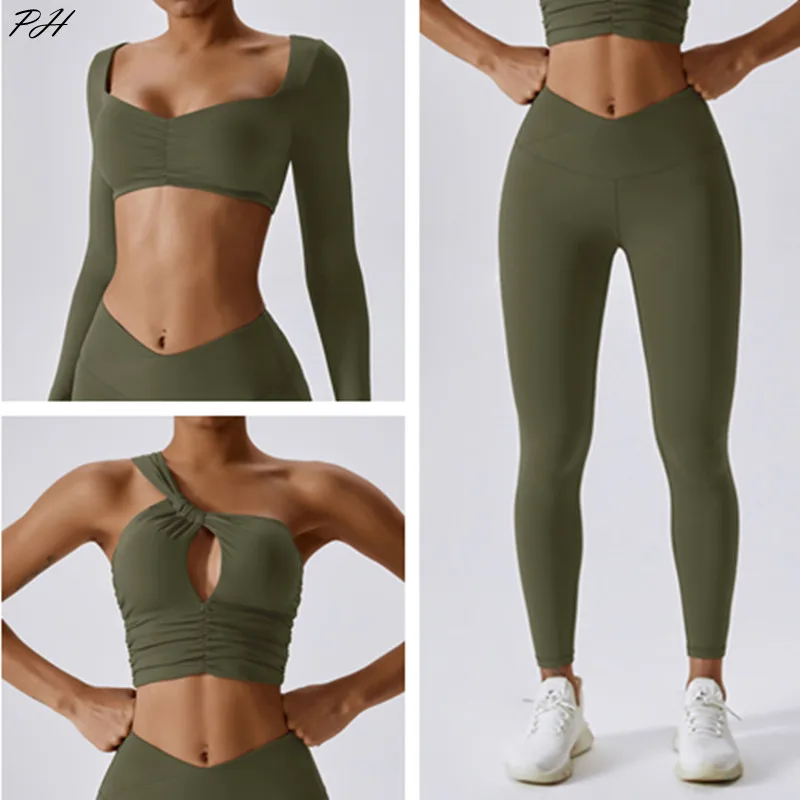 Sexy Yoga Sportswear Women Gym Long Sleeve Tank Bra Top Leggings Set Women's Tracksuit Fitness Quick-Dry T-Shirt Sports Suit
Sexy Yoga Sportswear Women Gym Long Sleeve Tank Bra Top Leggings Set Women's Tracksuit Fitness Quick-Dry T-Shirt Sports Suit