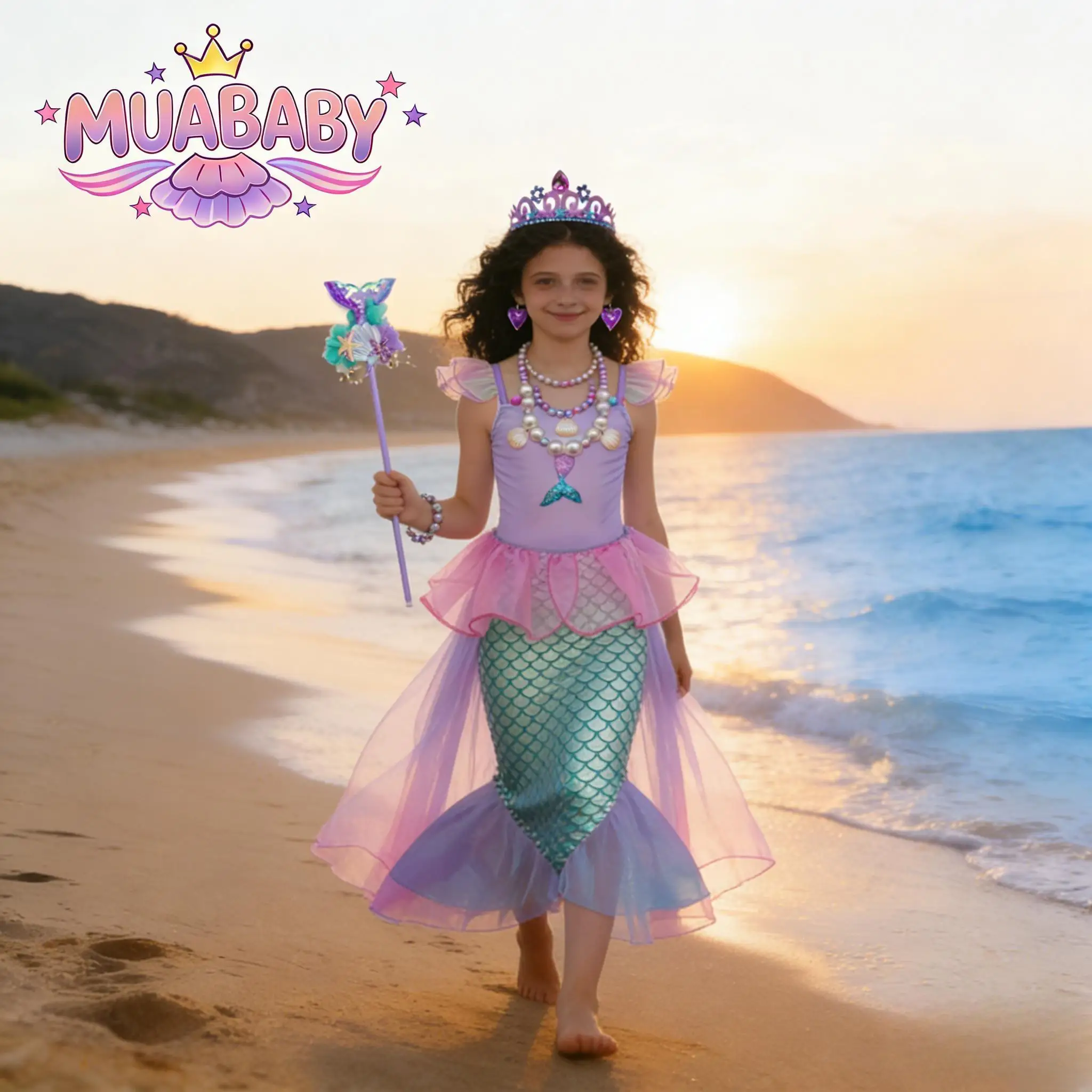 Ariel Mermaid Princess Dress for Girls Cosplay Costume Birthday Party Outfit Kids Children Summer Theme 2-8Y Vestido
Ariel Mermaid Princess Dress for Girls Cosplay Costume Birthday Party Outfit Kids Children Summer Theme 2-8Y Vestido