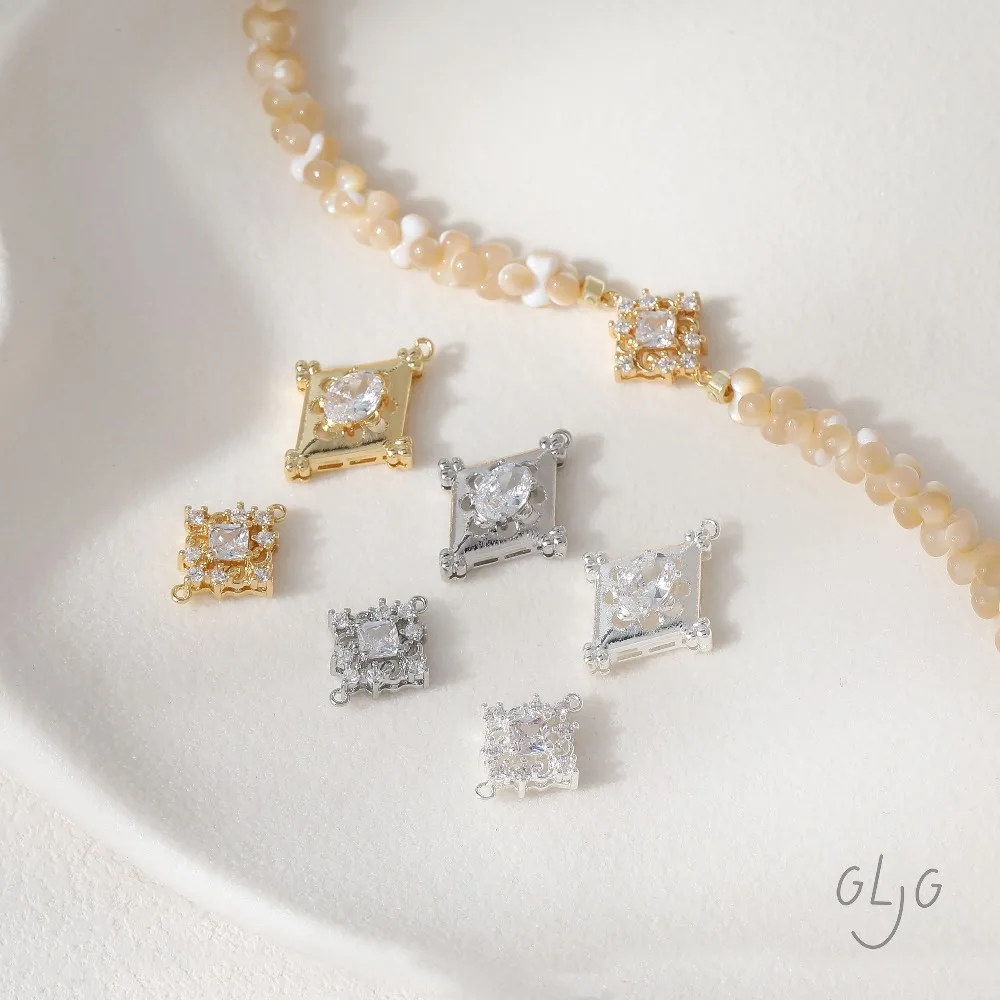 2PCS Dainty Diamond Zircon Inlaid Charms for Jewelry Findings Making Eardrop Supplies DIY Brass 14k Gold Plated Accessories
2PCS Dainty Diamond Zircon Inlaid Charms for Jewelry Findings Making Eardrop Supplies DIY Brass 14k Gold Plated Accessories