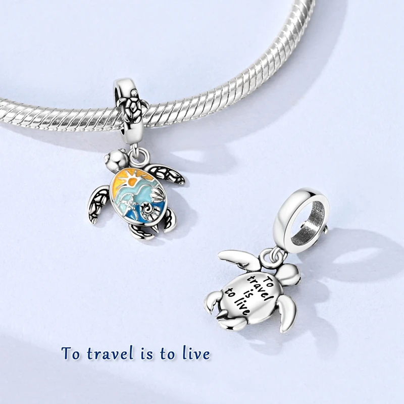 Original Charm 925 Sterling Silver Pendant Glazed Sea Turtle Fit Bead Bracelet Diy Fashion Jewelry For Woman
Original Charm 925 Sterling Silver Pendant Glazed Sea Turtle Fit Bead Bracelet Diy Fashion Jewelry For Woman