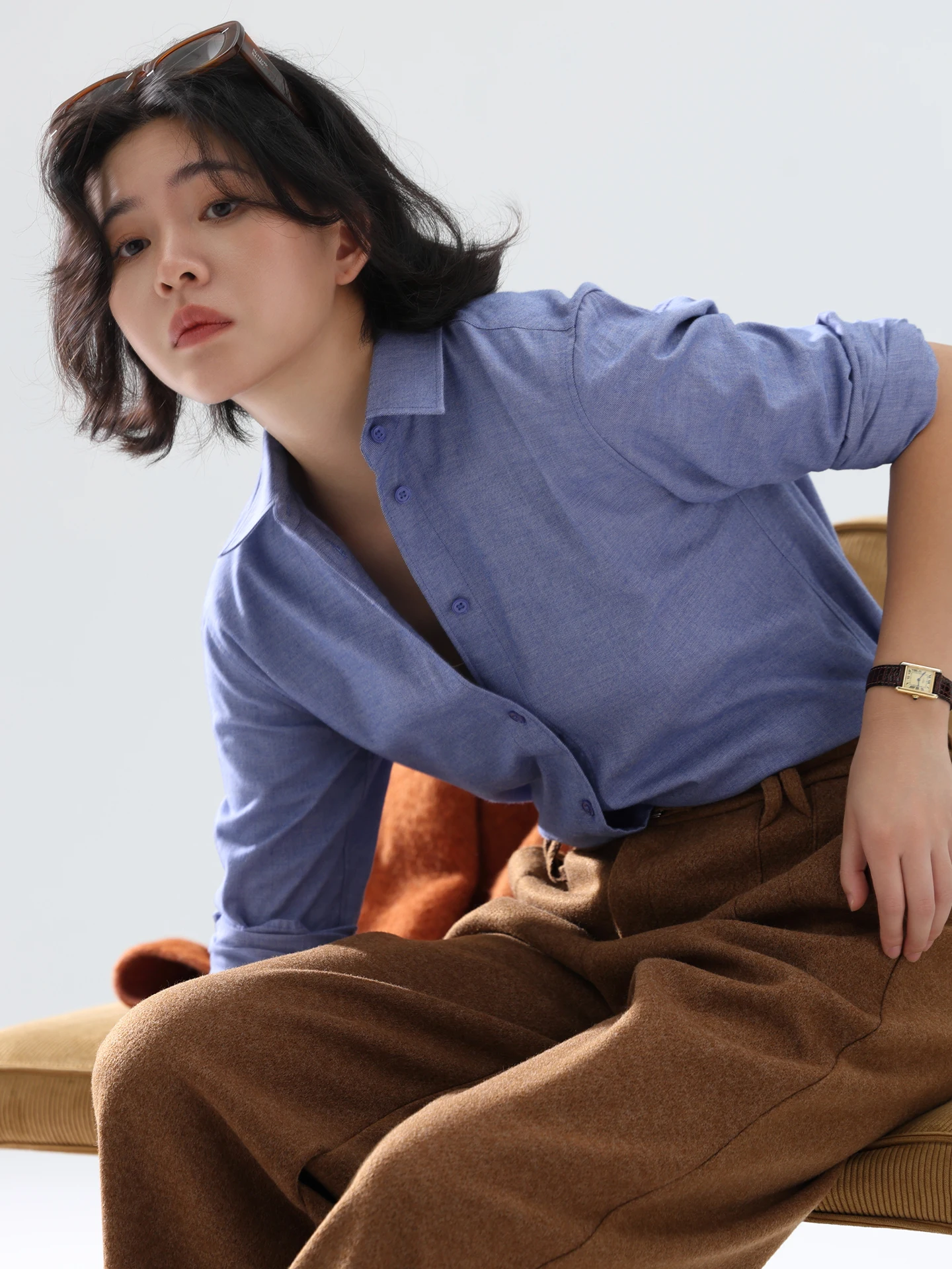 Женская повседневная свободная хлопковая рубашка WeTHEE с длинным рукавом, синяя, двусторонняя, с мягкими плечевыми вставками, узким рукавом, для поездок на работу
Женская повседневная свободная хлопковая рубашка WeTHEE с длинным рукавом, синяя, двусторонняя, с мягкими плечевыми вставками, узким рукавом, для поездок на работу