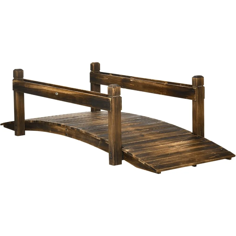 Outsunny 7.5' Wooden Garden Bridge with Planters, Stained Finish Arc Footbridge with Safety Railings for Backyard, Pond Stream,
Outsunny 7.5' Wooden Garden Bridge with Planters, Stained Finish Arc Footbridge with Safety Railings for Backyard, Pond Stream,
