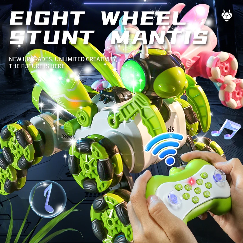 Smart Remote Control Eight-Wheel Stunt Car, Children's Toy Robotic Mantis Car with Football-Kicking Function, Birthday Gift
Smart Remote Control Eight-Wheel Stunt Car, Children's Toy Robotic Mantis Car with Football-Kicking Function, Birthday Gift