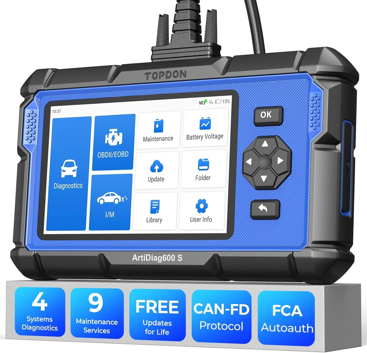 TOPDON Upgraded AD600S OBD2 Scanner Diagnostic Tool ABS SRS Transmission Engine Code Reader 9 Reset Services Oil Brake BMS SAS
TOPDON Upgraded AD600S OBD2 Scanner Diagnostic Tool ABS SRS Transmission Engine Code Reader 9 Reset Services Oil Brake BMS SAS