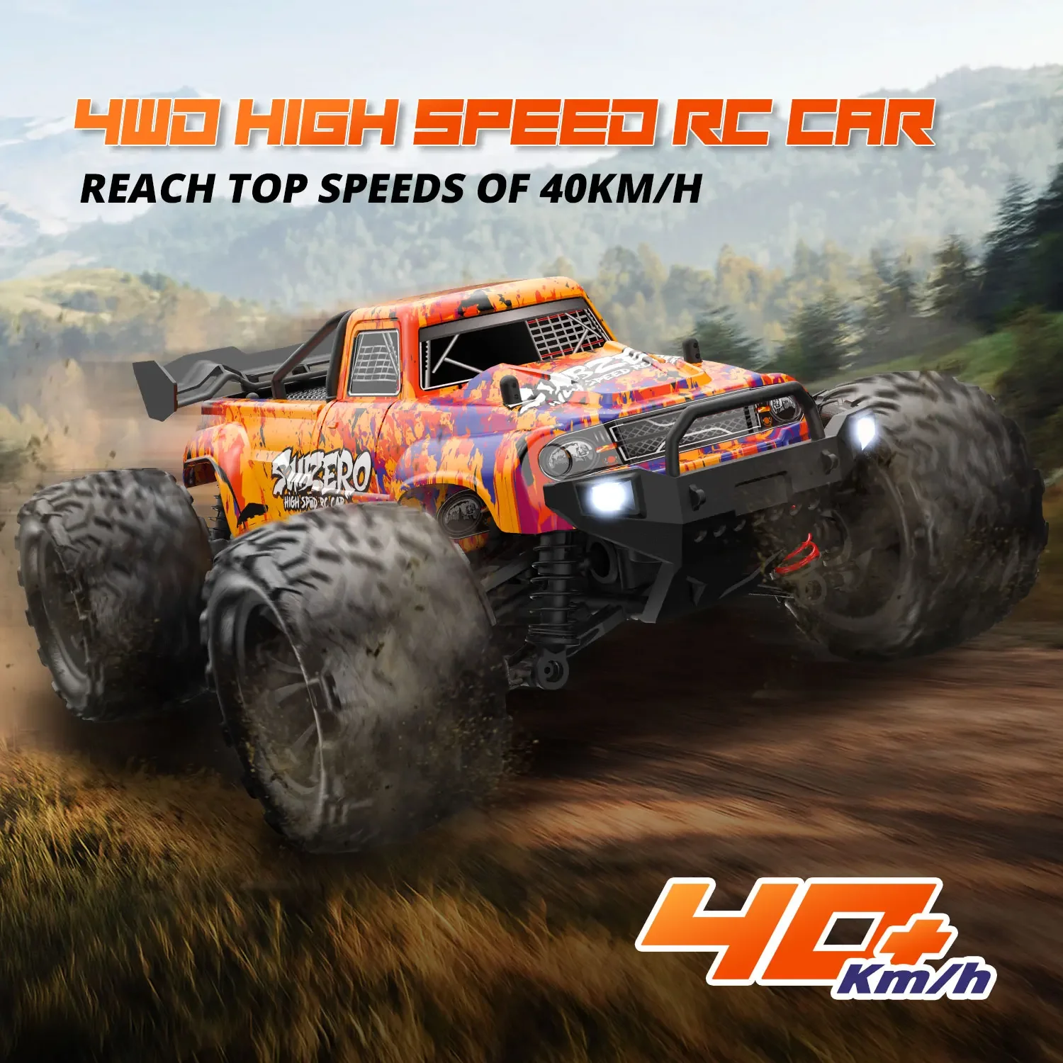 1:16 4WD Dual Motor RC Car 40Km/H High Speed 2.4G Off Road 4x4 Remote Control Car with LED Lights RC Toys 9500E 9501E
1:16 4WD Dual Motor RC Car 40Km/H High Speed 2.4G Off Road 4x4 Remote Control Car with LED Lights RC Toys 9500E 9501E