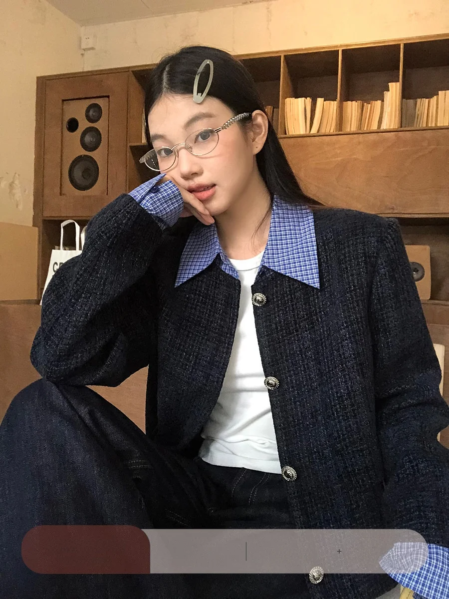 Spring 2026 New Sle ort Quilted Jaet Women's Korean System Fake Two-Piece Top Red Celebri Small Fraance Sle Outer...
Spring 2026 New Sle ort Quilted Jaet Women's Korean System Fake Two-Piece Top Red Celebri Small Fraance Sle Outer...