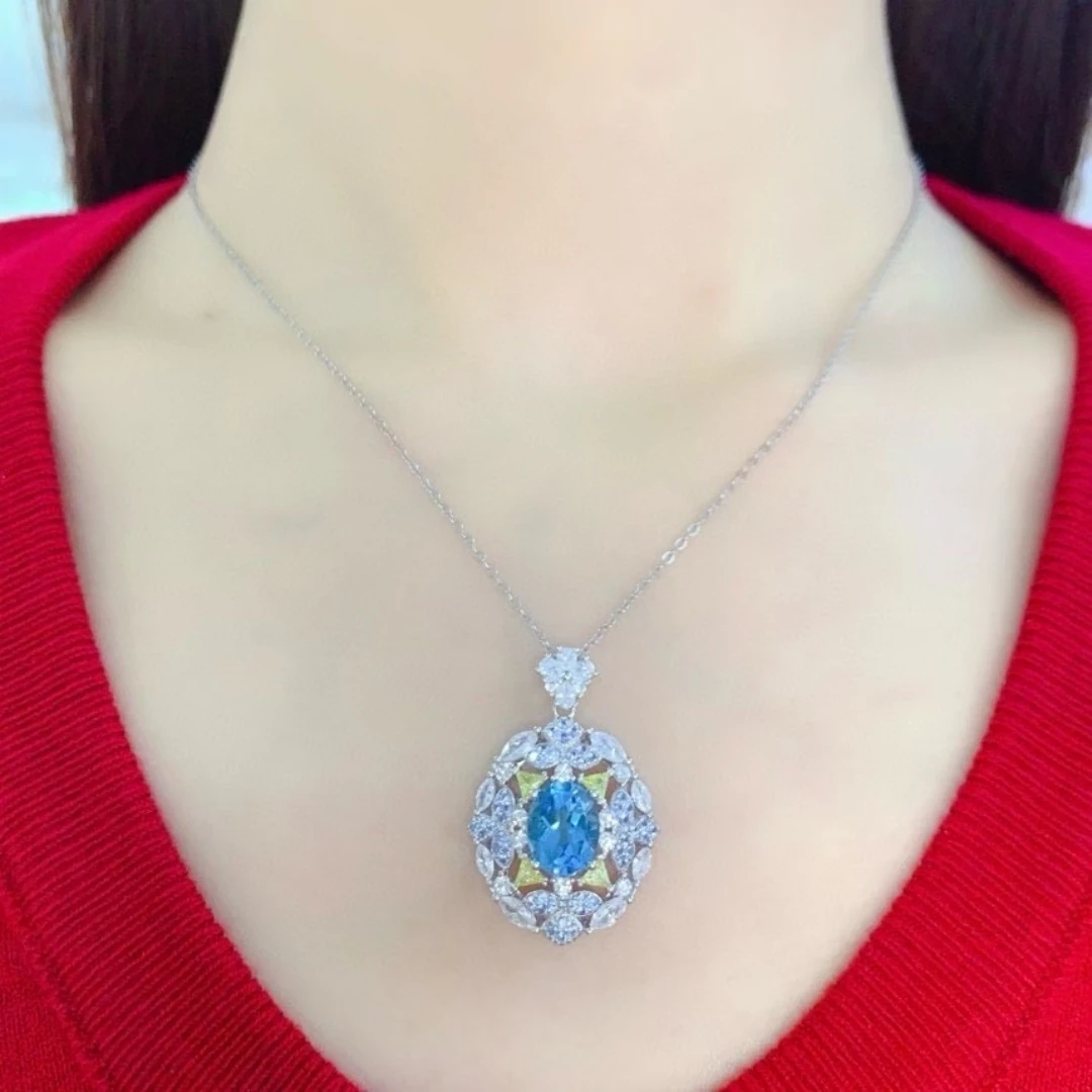 KJJEAXCMY Natural Topaz Pendant S925 Silver Inlaid Simple Women's High-End Jewelry The crystal is clean and has beautiful color
KJJEAXCMY Natural Topaz Pendant S925 Silver Inlaid Simple Women's High-End Jewelry The crystal is clean and has beautiful color