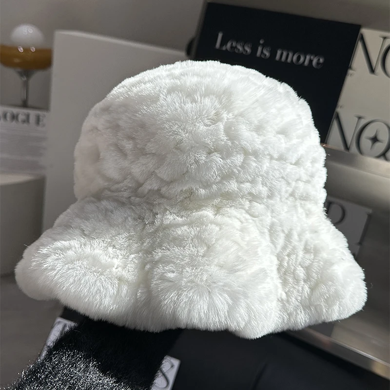 Fluffy Rabbit Fur Bucket Hat Hats Men's Autumn And Winter Korean Version Plush Bucket Hat Female INS Blogger Cycling Cold Hats
Fluffy Rabbit Fur Bucket Hat Hats Men's Autumn And Winter Korean Version Plush Bucket Hat Female INS Blogger Cycling Cold Hats