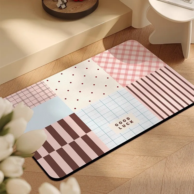 Irregular Solid Color Diatom Mud Bathroom Floor Mat Absorbing Non-Slip Quick-Drying Mat At The Door Of The Household Bathroom
Irregular Solid Color Diatom Mud Bathroom Floor Mat Absorbing Non-Slip Quick-Drying Mat At The Door Of The Household Bathroom