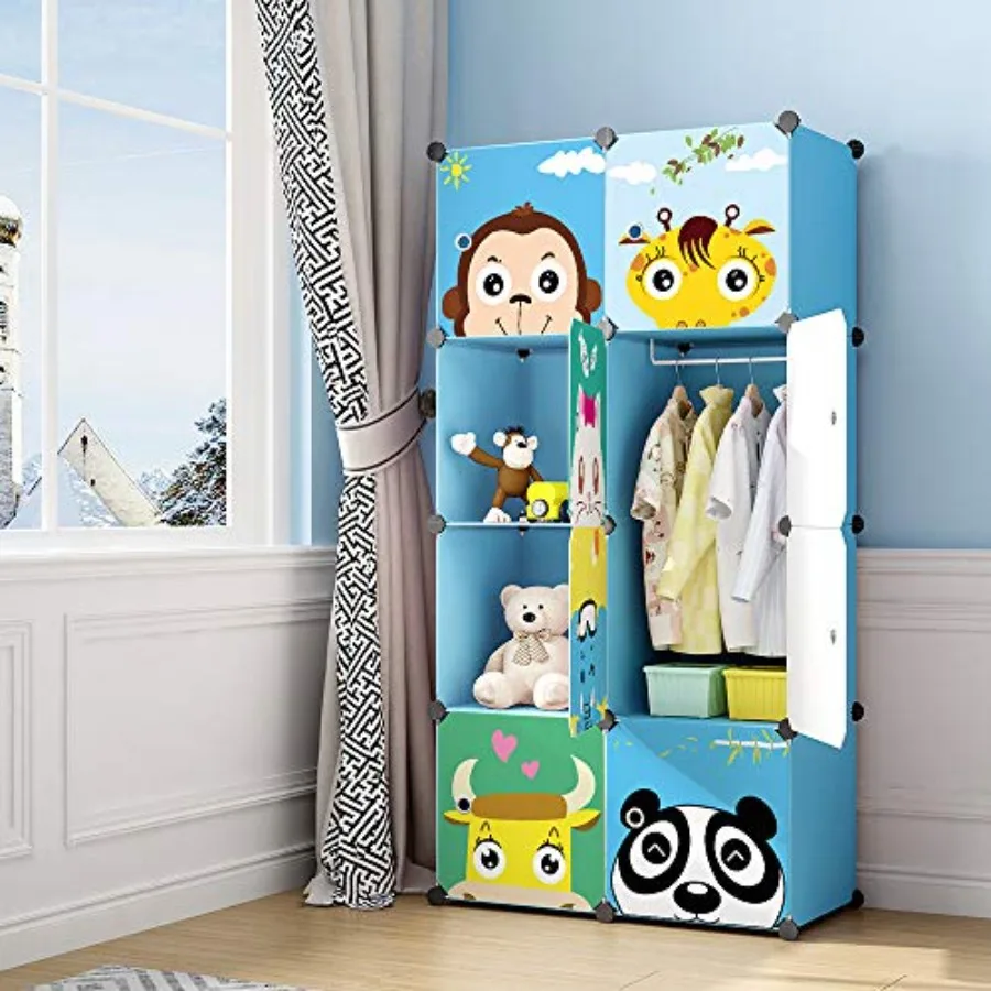 Wardrobe Kid Dresser Cute Baby Portable Closet Bedroom Armoire Clothes Hanging Storage Rack Cube Organizer 6 Cube and 1 Rod
Wardrobe Kid Dresser Cute Baby Portable Closet Bedroom Armoire Clothes Hanging Storage Rack Cube Organizer 6 Cube and 1 Rod