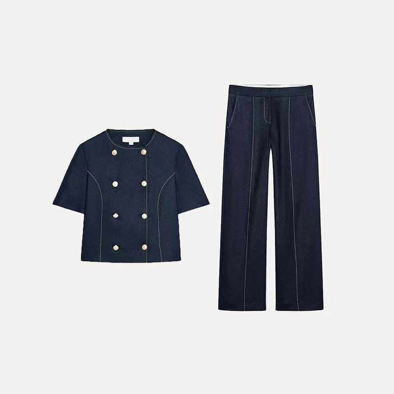 Z 2025 Summer New Women's Suit Jaet Straight Leg Pants Polyester Fiber Faion Set Chinese Manufacturer
Z 2025 Summer New Women's Suit Jaet Straight Leg Pants Polyester Fiber Faion Set Chinese Manufacturer