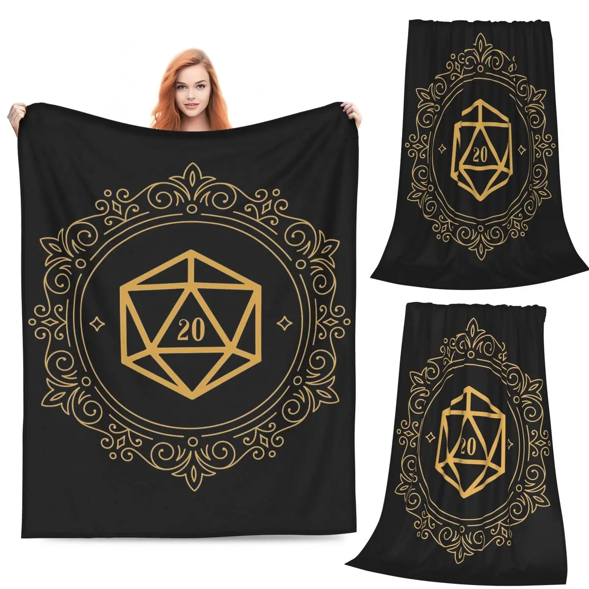 Polyhedral D20 Dice Monogram Bronze Tabletop RPG Blankets Flannel Sofa Super Soft Throw Blankets for Home Bedroom Outdoor
Polyhedral D20 Dice Monogram Bronze Tabletop RPG Blankets Flannel Sofa Super Soft Throw Blankets for Home Bedroom Outdoor