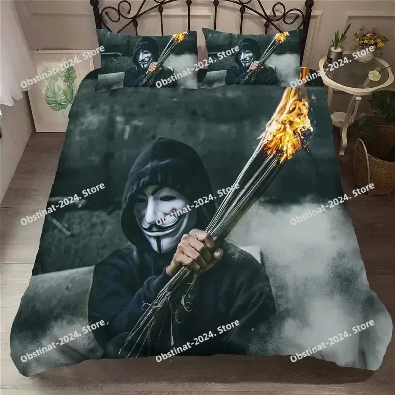3D Printed Anonymus with Mask Bedding Set Boys Girls Twin Queen Size Duvet Cover Pillowcase Bed Kids Adult Home Textileextile
3D Printed Anonymus with Mask Bedding Set Boys Girls Twin Queen Size Duvet Cover Pillowcase Bed Kids Adult Home Textileextile
