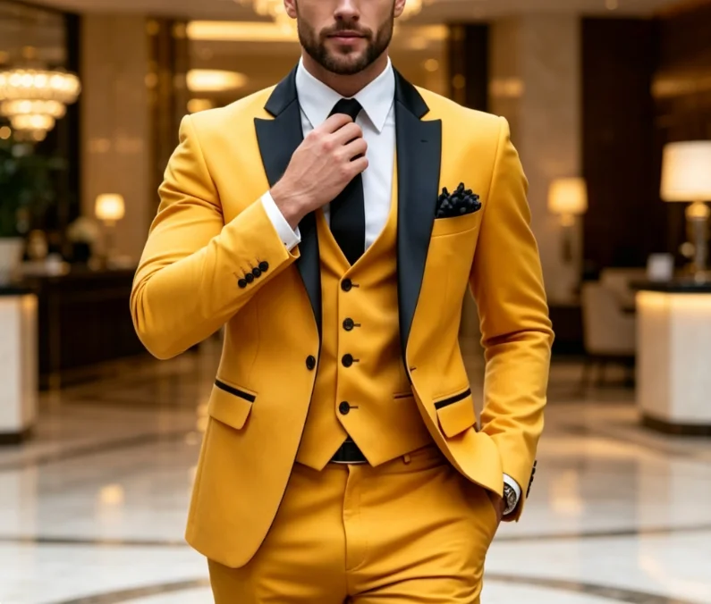 Fashion Notch Lapel Men Suits Slim Fit 2 Piece Formal Causal Business Wedding Groom Tuxedo Male Blazer Jacket and Pants
Fashion Notch Lapel Men Suits Slim Fit 2 Piece Formal Causal Business Wedding Groom Tuxedo Male Blazer Jacket and Pants