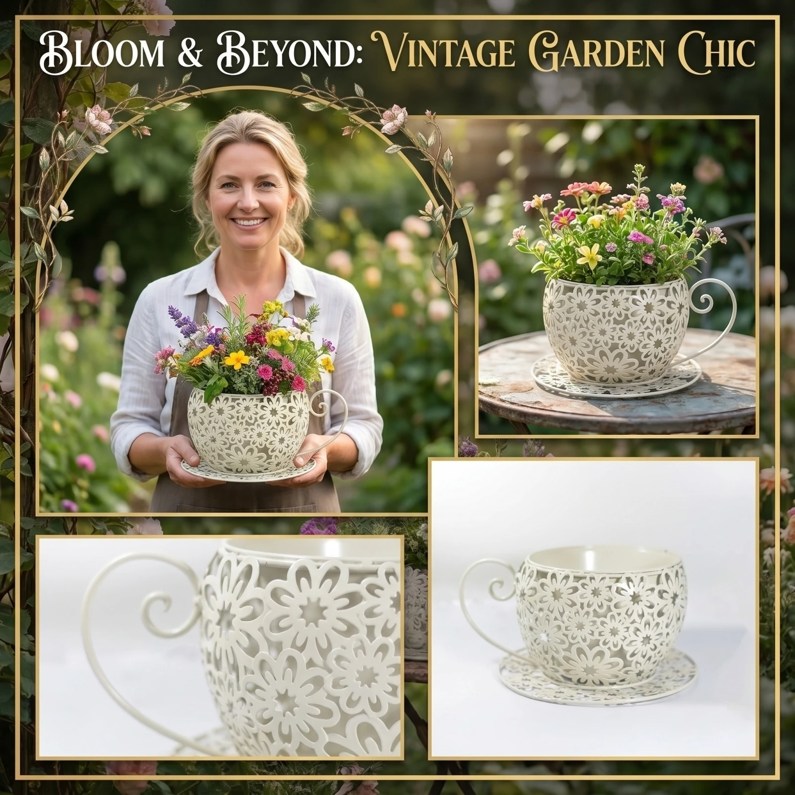 Creative Hollow Out Coffee Cup Shaped Flower Pot, Metal Wrought Iron Hollow Out Teacup Succulent Pot Garden Fashion Ornaments
Creative Hollow Out Coffee Cup Shaped Flower Pot, Metal Wrought Iron Hollow Out Teacup Succulent Pot Garden Fashion Ornaments