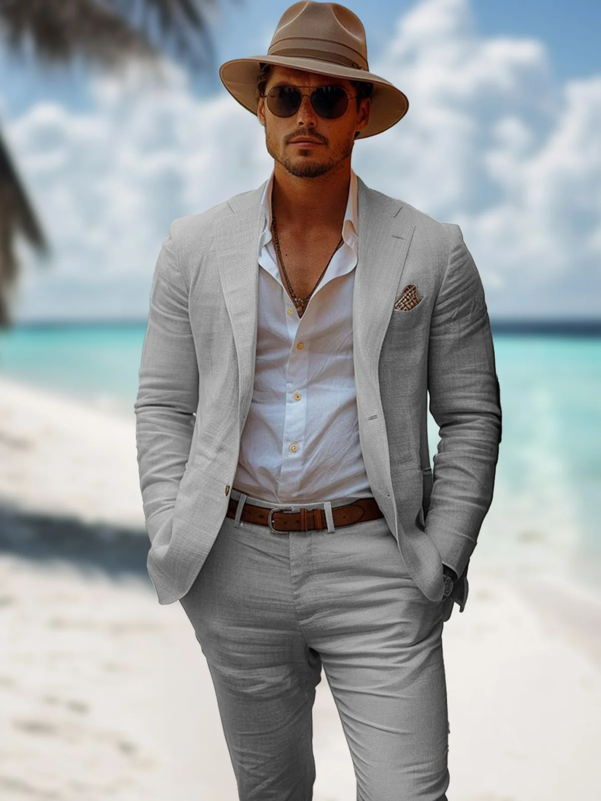Beach Summer Linen Suit for Men Slim Fit Man 2 Piece Outfit Set Blazers with Pants Casual Traje Boda Hombre Tuxedo Rave Oufit
Beach Summer Linen Suit for Men Slim Fit Man 2 Piece Outfit Set Blazers with Pants Casual Traje Boda Hombre Tuxedo Rave Oufit