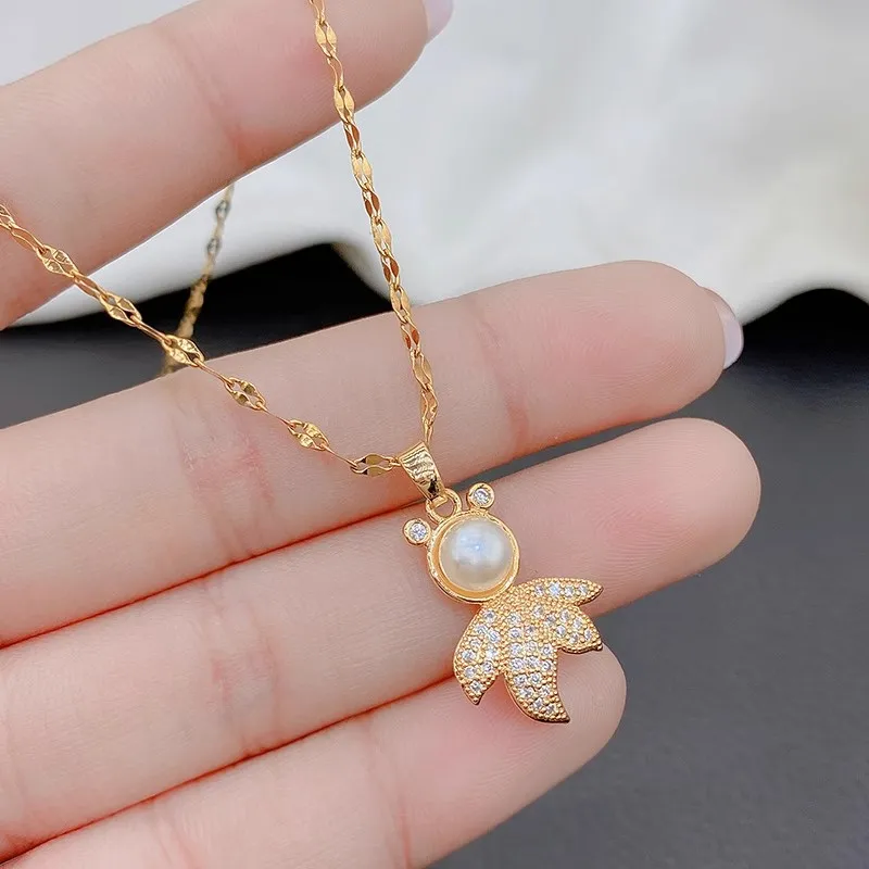 Natural pearl luxury set women's pendant necklace exquisite women's jewelry pendant
Natural pearl luxury set women's pendant necklace exquisite women's jewelry pendant