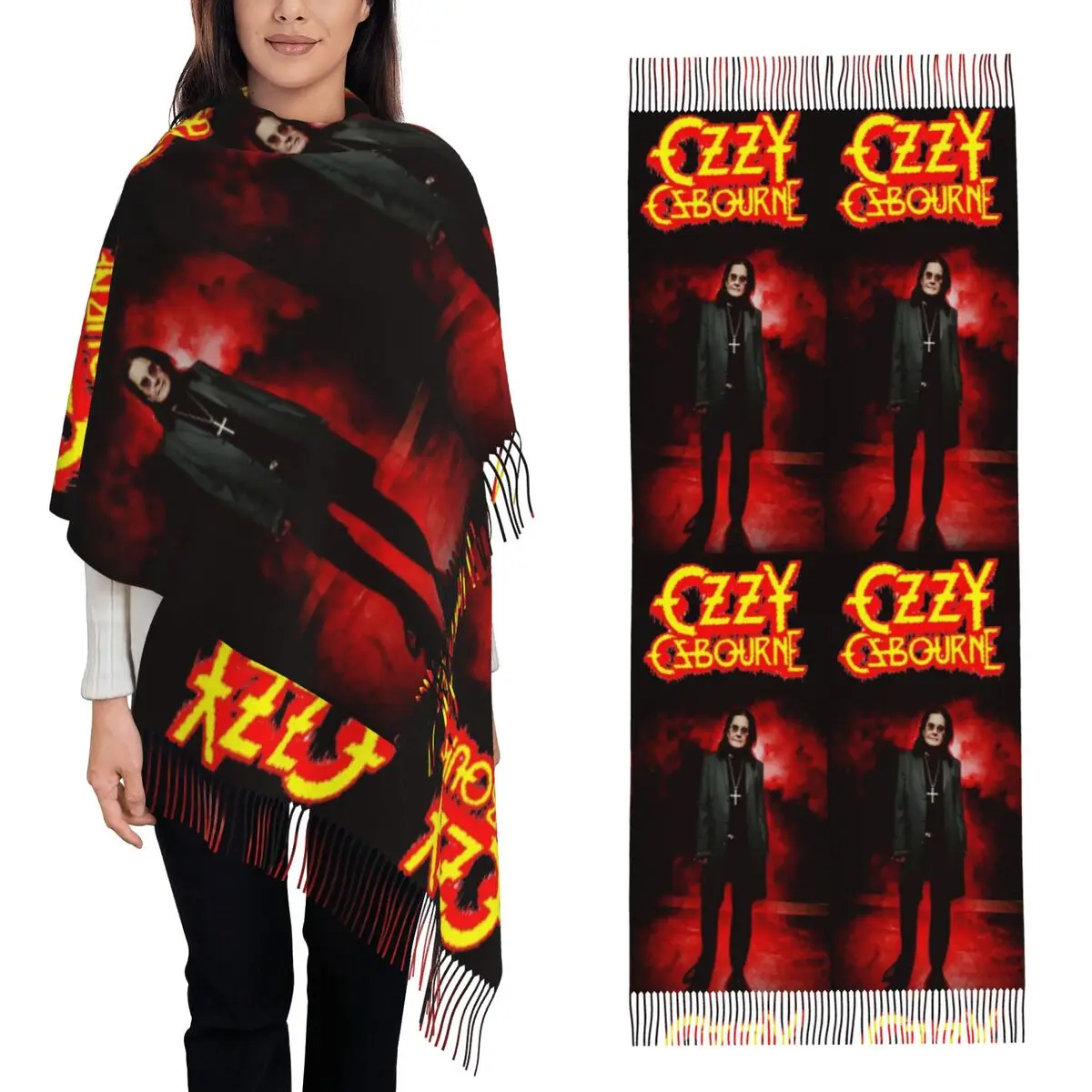 Ozzy Osbourne Британский хэви-метал рок-музыка певица шарф шарфы с кисточками женские мягкие шаль и накидки большая осенне-зимняя шаль накидка 
Ozzy Osbourne Британский хэви-метал рок-музыка певица шарф шарфы с кисточками женские мягкие шаль и накидки большая осенне-зимняя шаль накидка