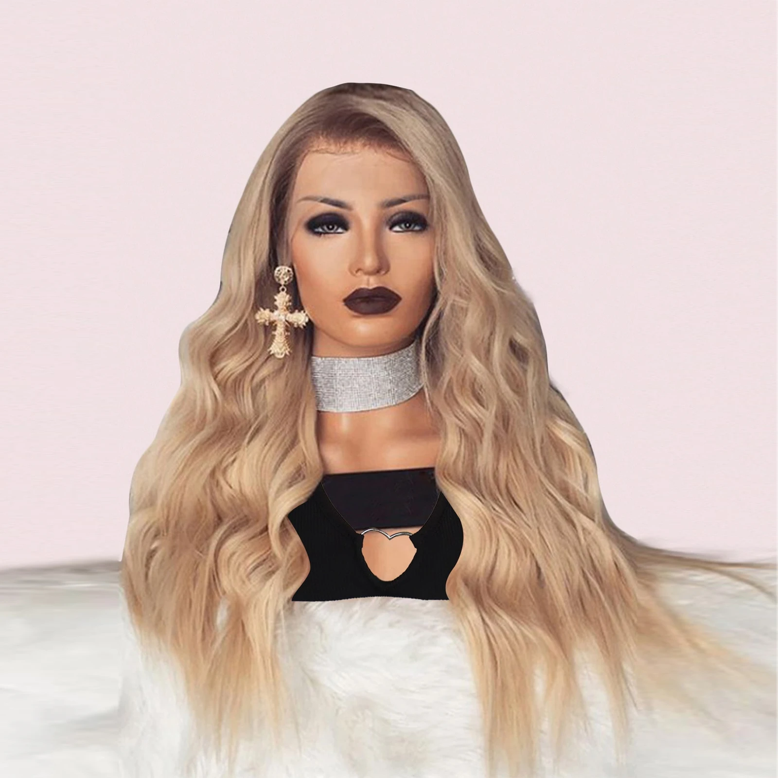 Synthetic 13*3.5*1 Long 28 Inch Blonde Strips Curly Wavy Premium Hair Lace Front Wig, Wig for Women
Synthetic 13*3.5*1 Long 28 Inch Blonde Strips Curly Wavy Premium Hair Lace Front Wig, Wig for Women