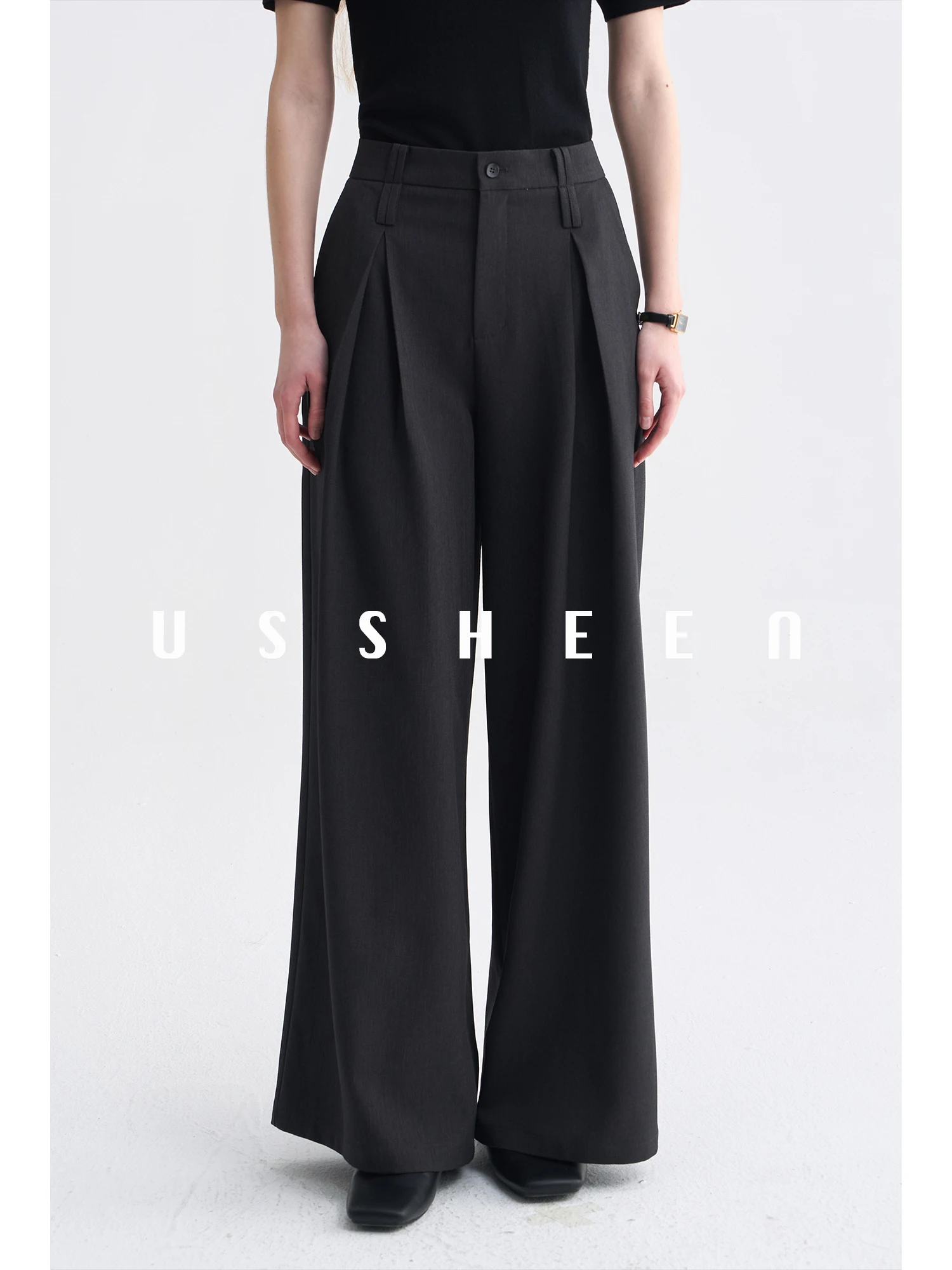 USEEN ey High Waist Draped Suit Pants Women's High nce Commuting Bla Wide Leg Pants Slimming Floor-Length Trou...
USEEN ey High Waist Draped Suit Pants Women's High nce Commuting Bla Wide Leg Pants Slimming Floor-Length Trou...