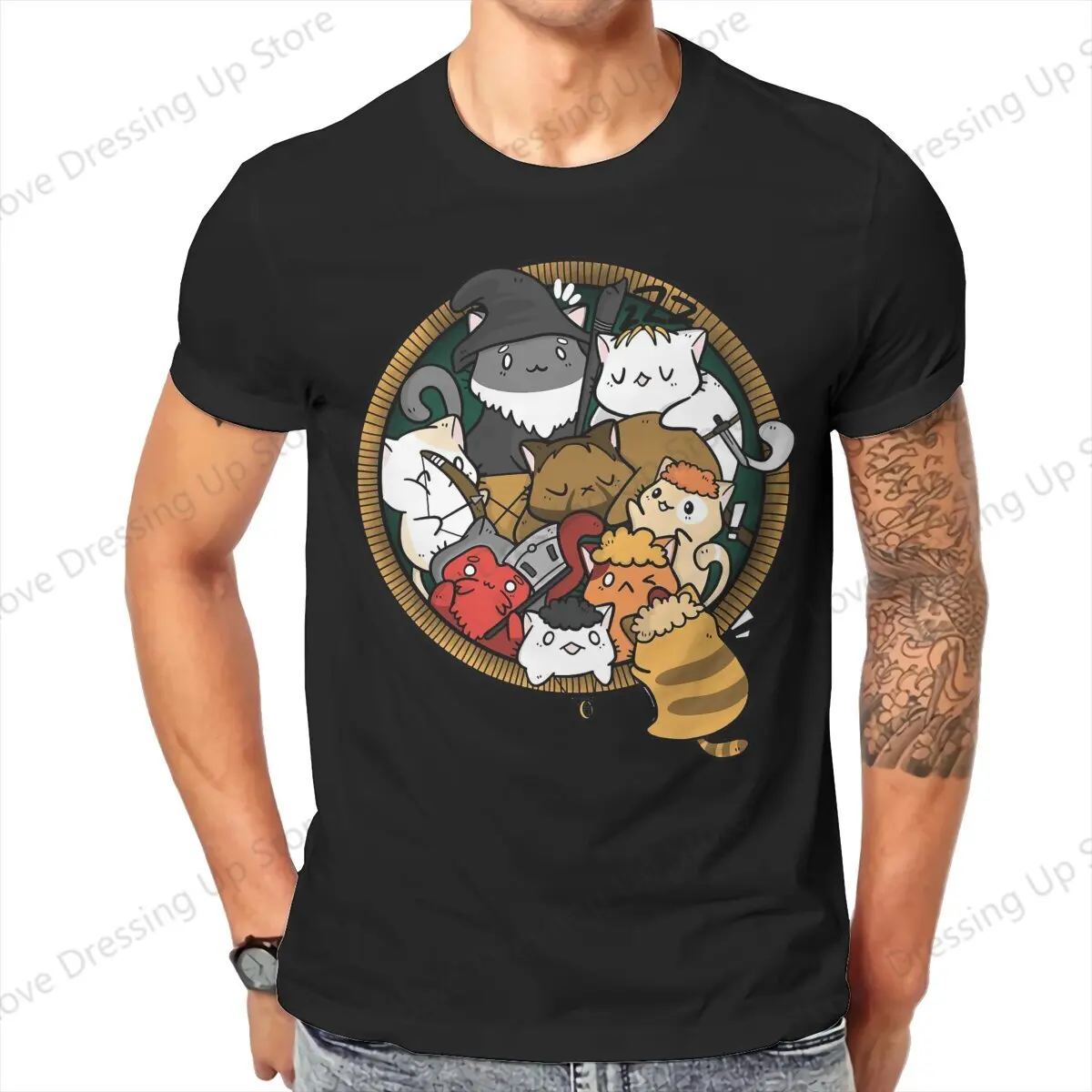 Lord of the Cats Print Cotton Short Sleeved T-shirt Men Women Versatile Couple Tops
Lord of the Cats Print Cotton Short Sleeved T-shirt Men Women Versatile Couple Tops