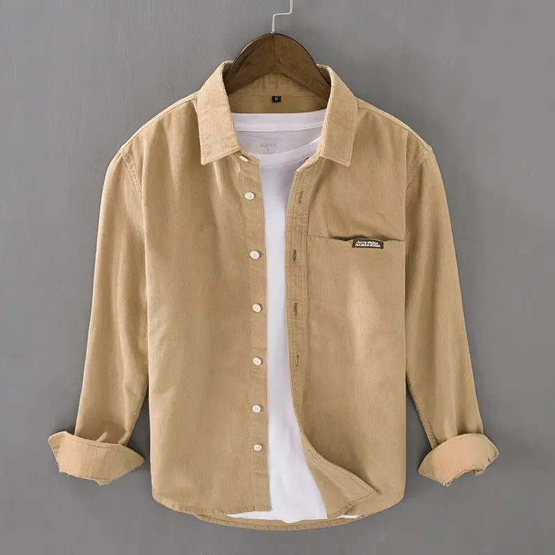 Corduroy Long Sve irt Men Loose Casual Turn-down Collar Jaet Retro American Sle Spring Autumn New Arrival Youth Faion
Corduroy Long Sve irt Men Loose Casual Turn-down Collar Jaet Retro American Sle Spring Autumn New Arrival Youth Faion