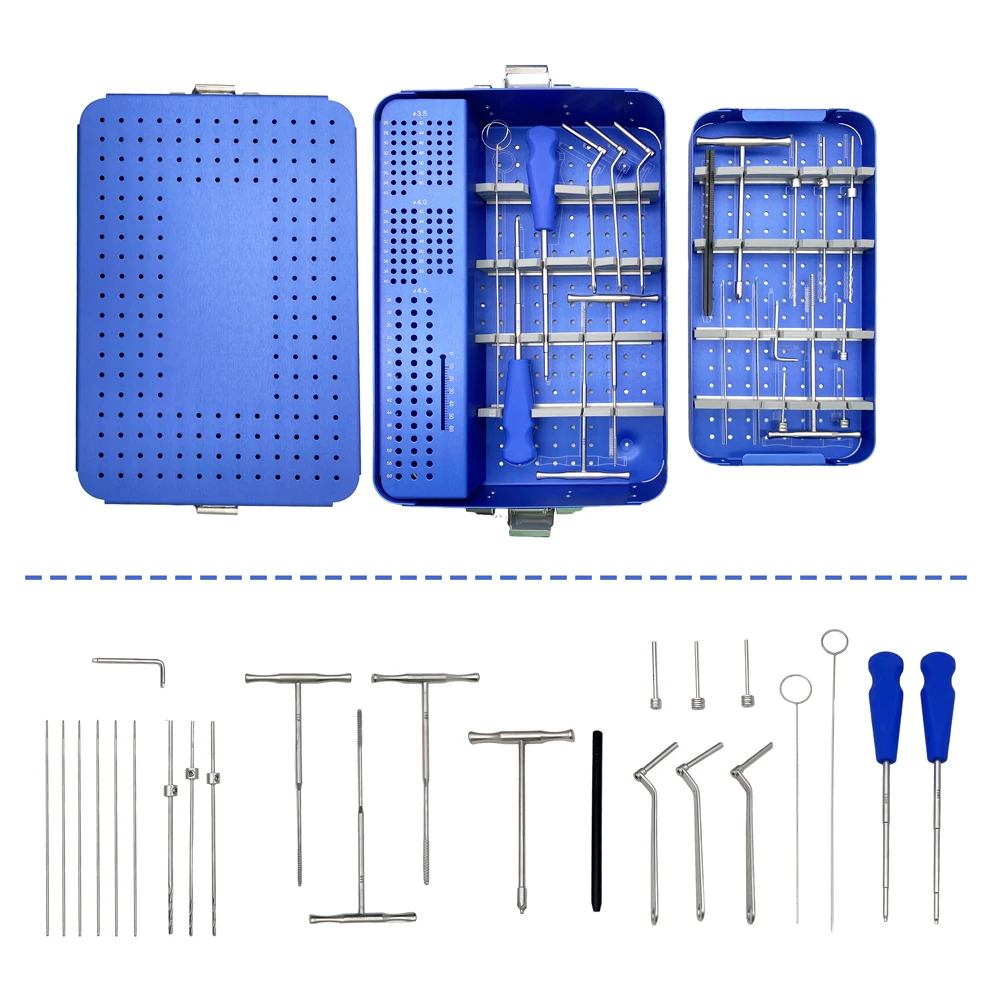 3.5/4.0/4.5mm Cannulated Screw Instrument Set with Sterilization Box Orthopedic Surgical Instrument Reusable
3.5/4.0/4.5mm Cannulated Screw Instrument Set with Sterilization Box Orthopedic Surgical Instrument Reusable