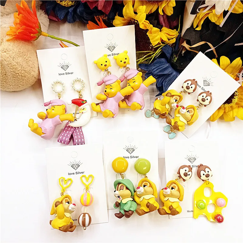 New Cute Chipmunk Chichtiti Pajamas Winnie The Pooh Personality Funny 925 Cartoon Earrings Female
New Cute Chipmunk Chichtiti Pajamas Winnie The Pooh Personality Funny 925 Cartoon Earrings Female