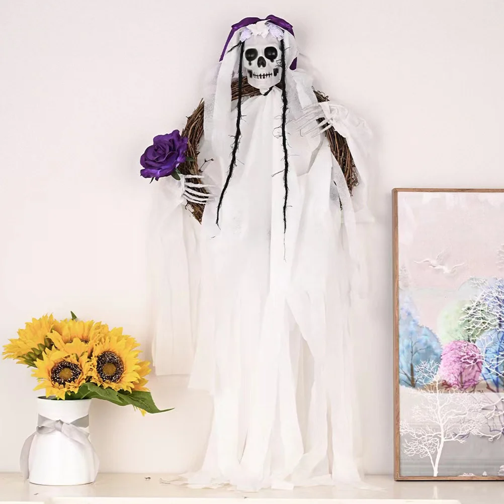 MOBUTOFU Hanging Door Skull Wreath Ghost Halloween Decor for Spooky Season Outdoor Indoor Party Decoration
MOBUTOFU Hanging Door Skull Wreath Ghost Halloween Decor for Spooky Season Outdoor Indoor Party Decoration